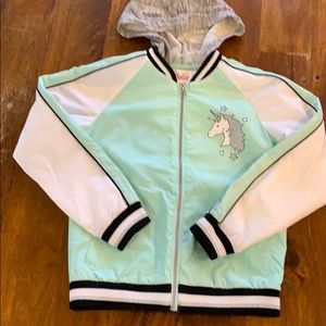Justice unicorn jacket with hoodie